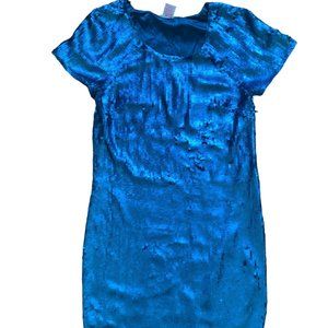 Catherine Malandrino Blue Sequin Dress